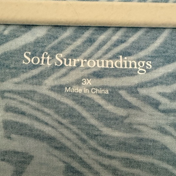 NWT Soft Surroundings Abstract Blue Santiago Dress 3X - Picture 4 of 9